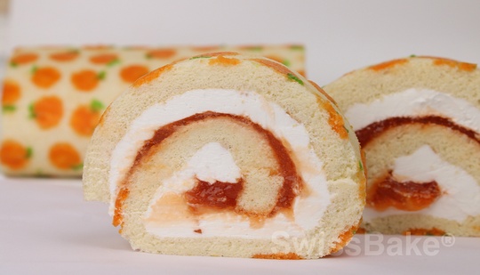 Orange Swiss Roll Cake Recipe