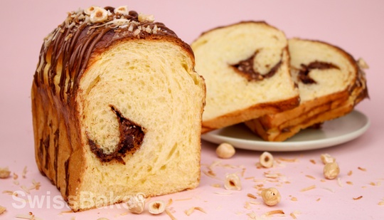 Chocolate Hazelnut & Coconut Brioche Loaf