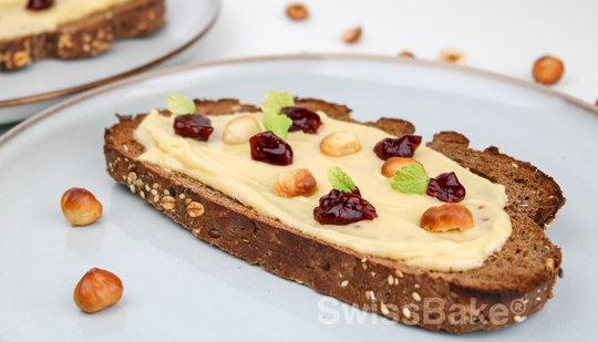 Malty Hazelnut & Cherry Tartine