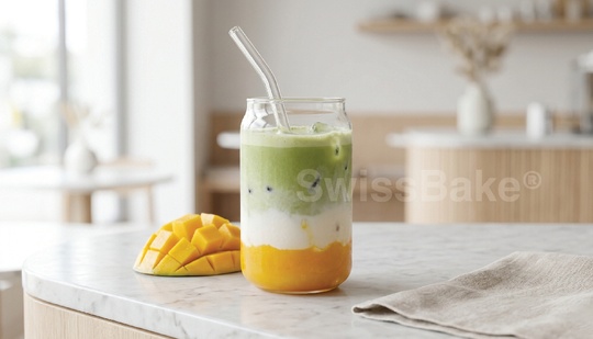 Coconut Mango Matcha Iced Latte Recipe