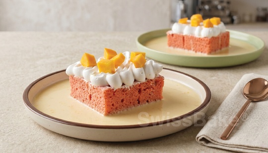 Raspberry & Mango Tres Leches Recipe | SwissBake®